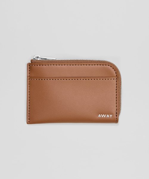Zip Card Case in Saddle Brown