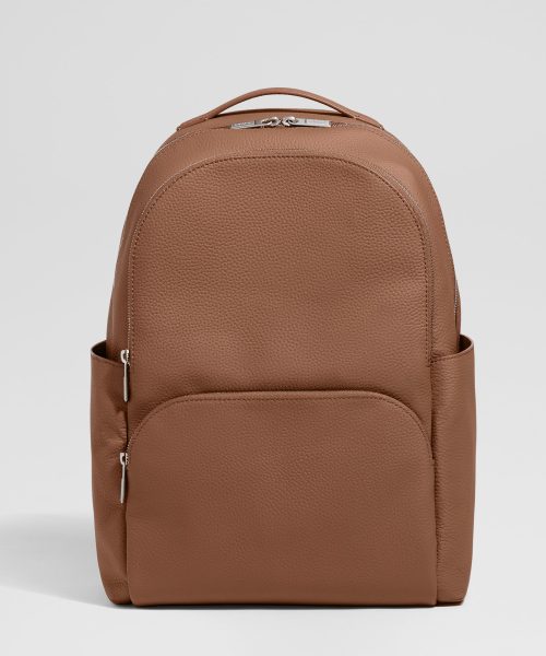 Leather Backpack in Saddle Brown