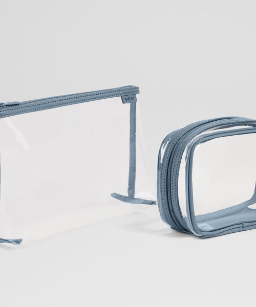 Clear Pouch Set in Coast Blue